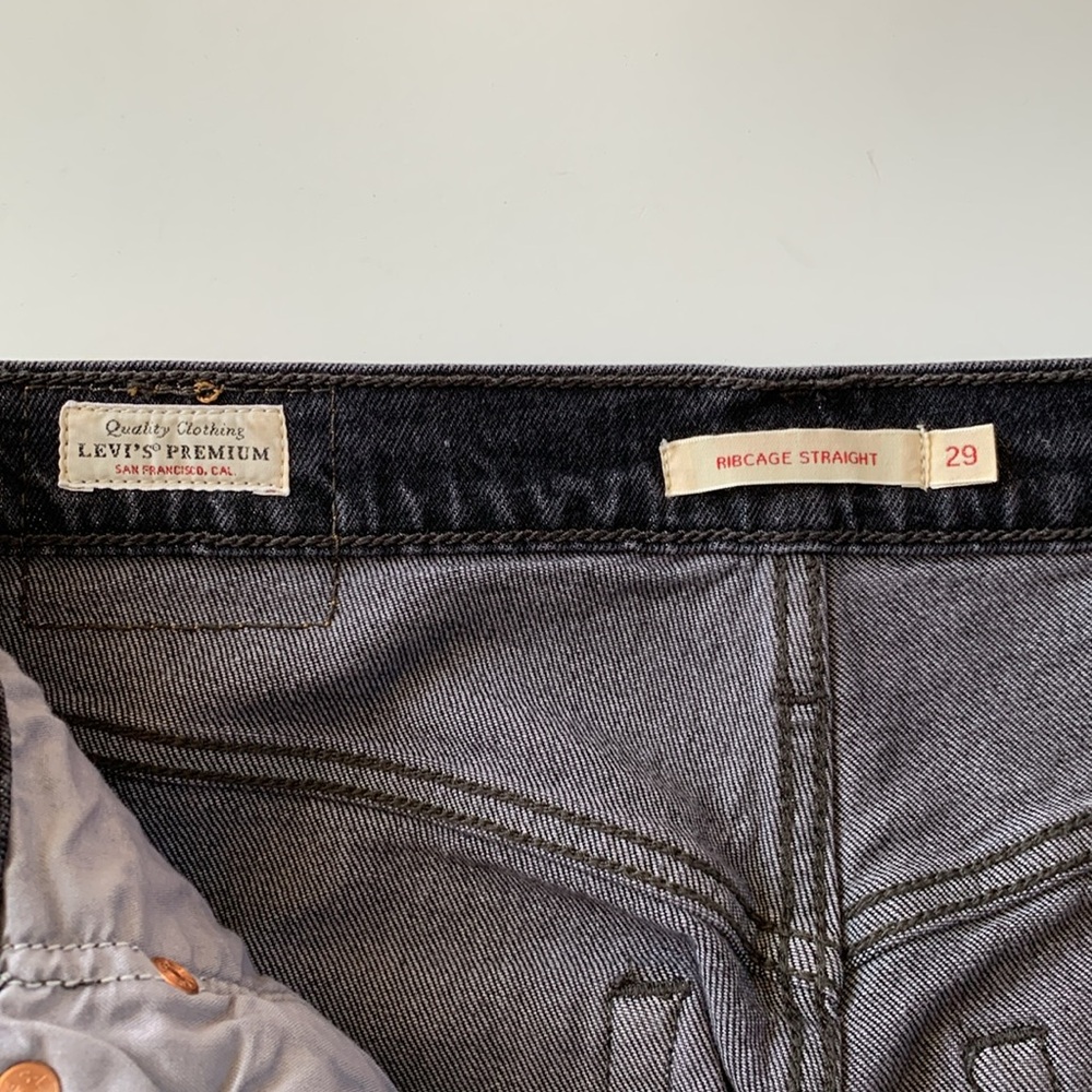 Levi’s Ribcage Straight Ankle Jeans washed black - 29 - Picture 3 of 7